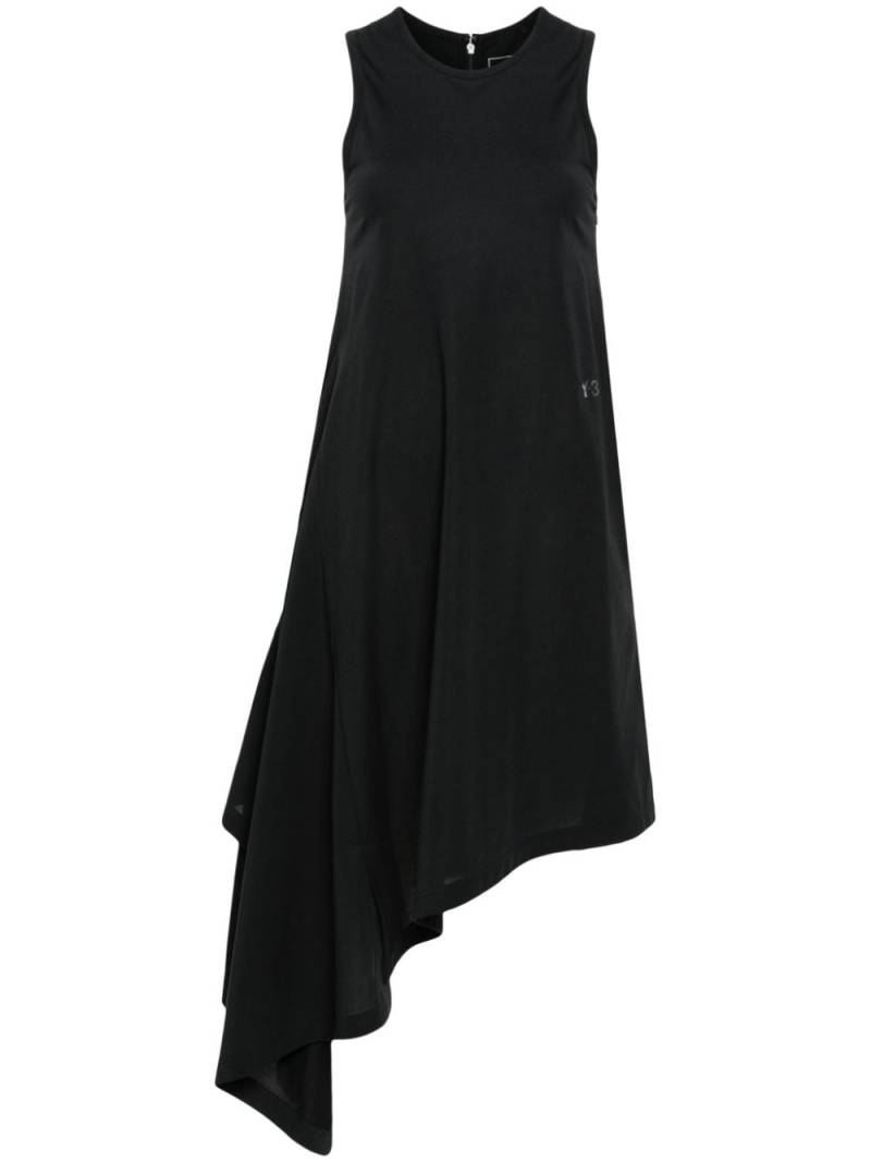 Y-3 draped asymmetric dress - Black von Y-3