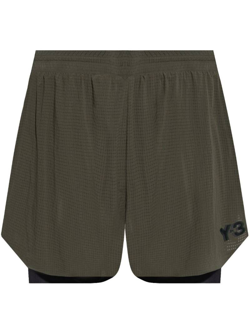 Y-3 logo running shorts - Green von Y-3