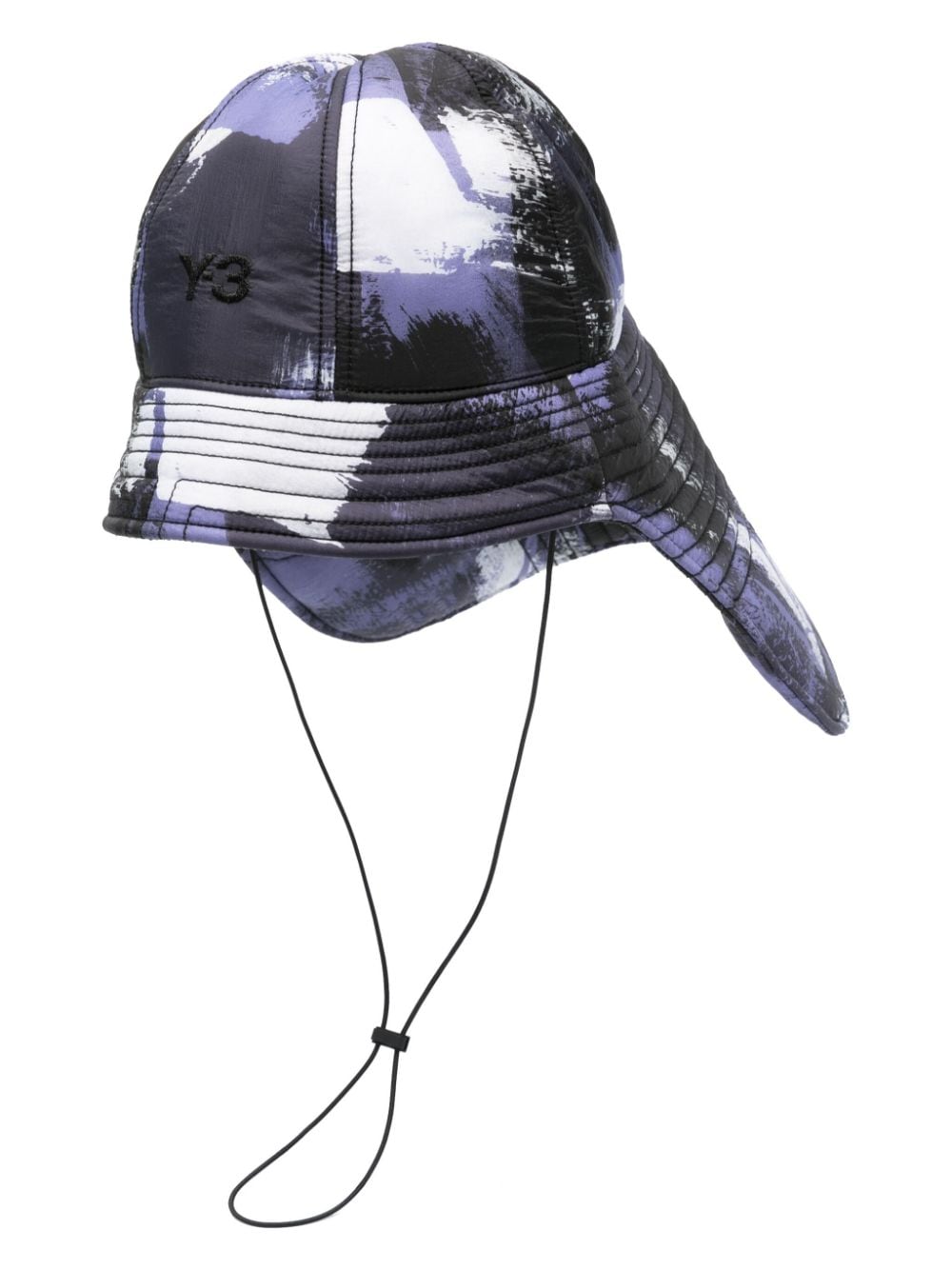 Y-3 neck-flap quilted bucket hat - Purple von Y-3