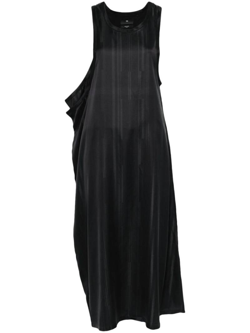 Y-3 striped twill maxi dress - Black von Y-3