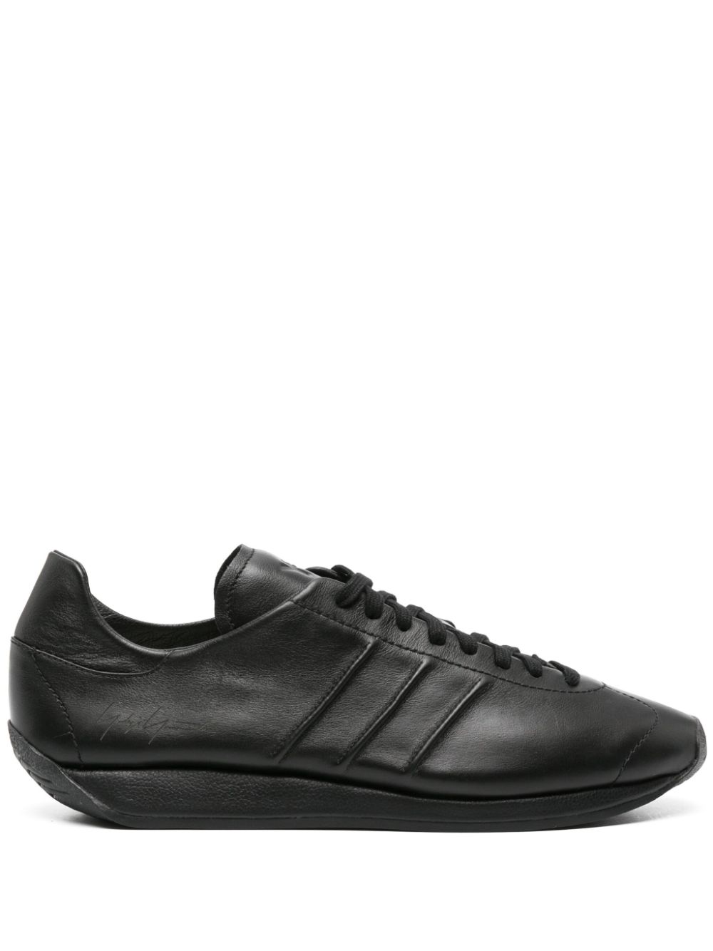 Y-3 x Adidas Country leather sneakers - Black von Y-3