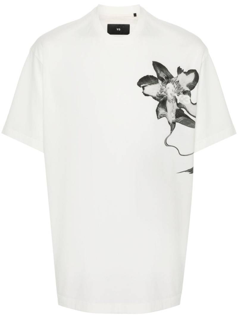 Y-3 x Adidas floral-print T-shirt - White von Y-3