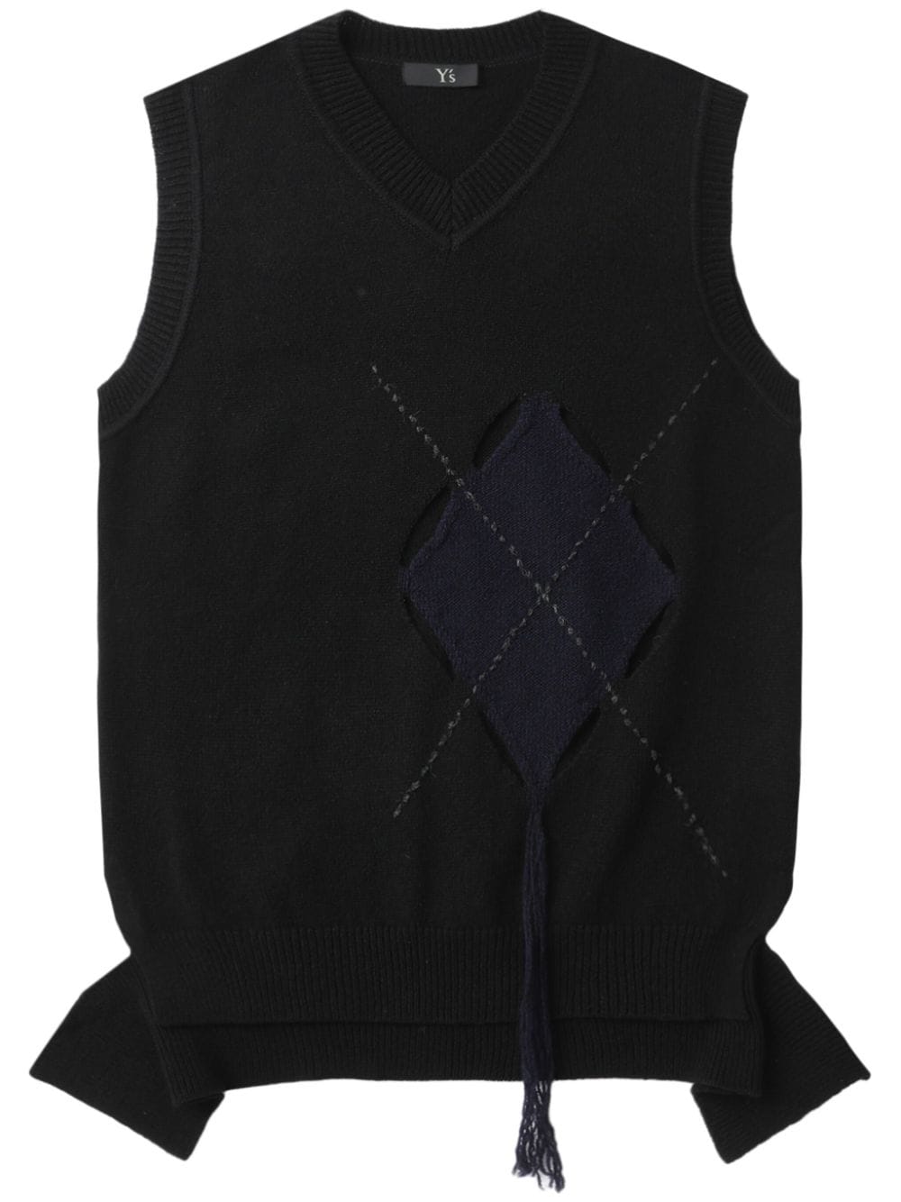 Y's Cut-out detailing vest - Black von Y's