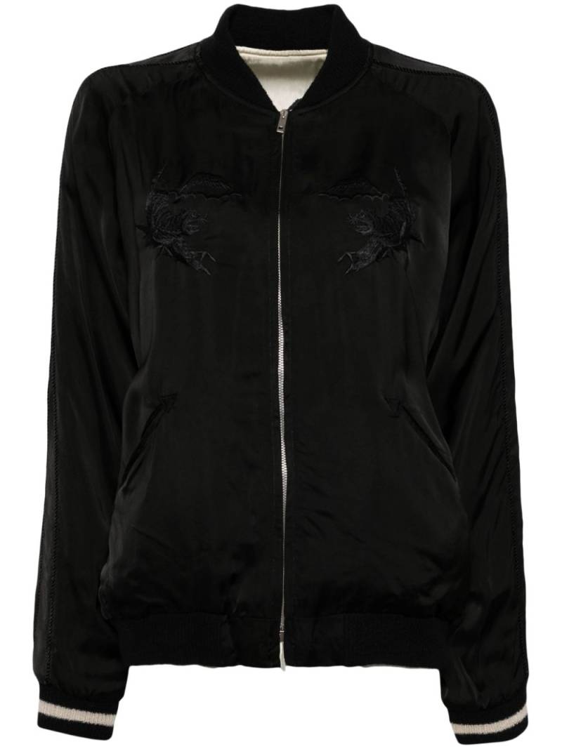 Y's Sukajan long-sleeves bomber jacket - Black von Y's