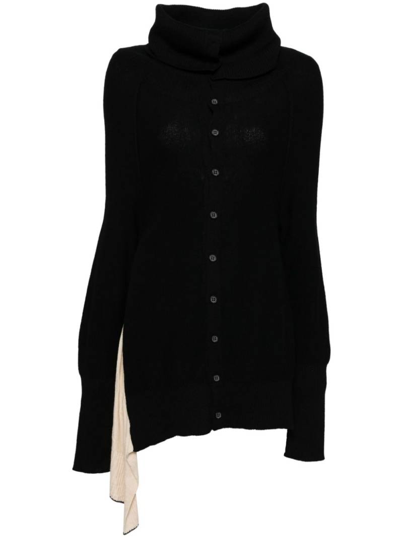 Y's asymmetric cardigan - Black von Y's