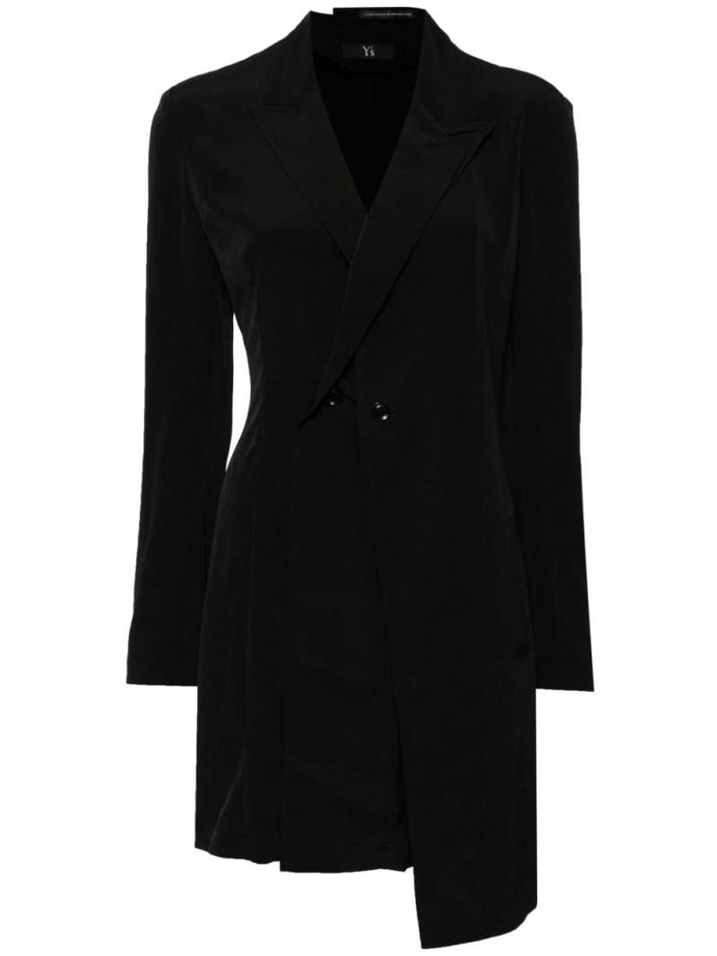 Y's asymmetric double-front blazer - Black von Y's