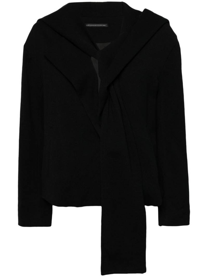 Y's asymmetric jacket - Black von Y's