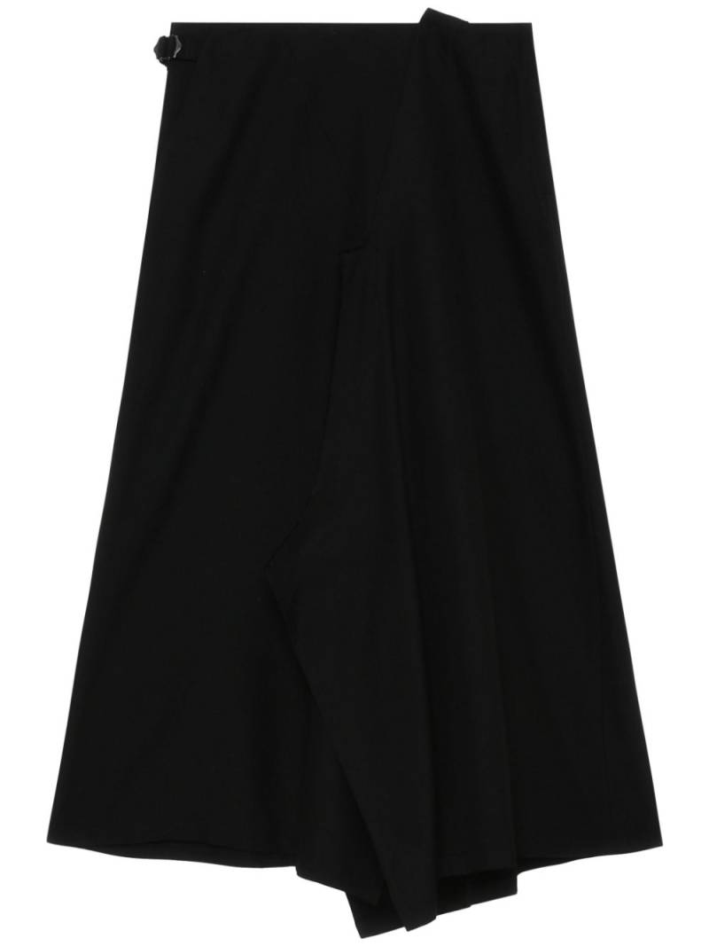 Y's asymmetric midi skirt - Black von Y's