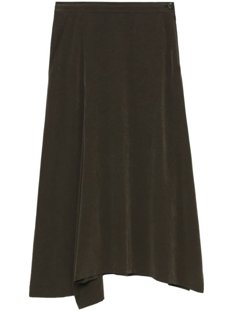 Y's asymmetric midi skirt - Green von Y's