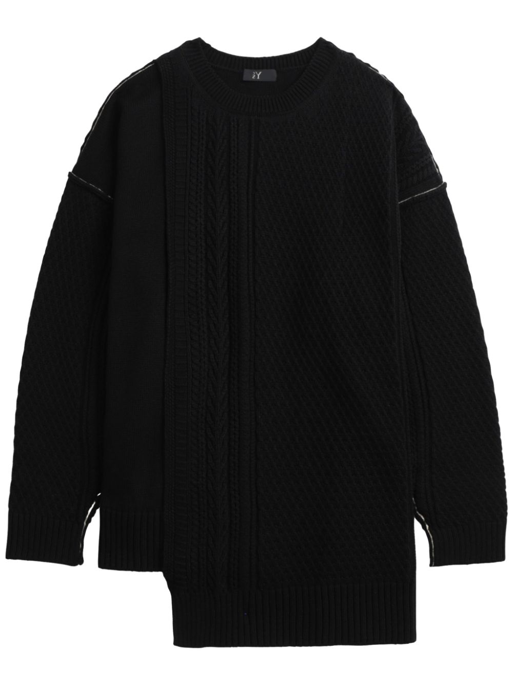 Y's asymmetrical jumper - Black von Y's