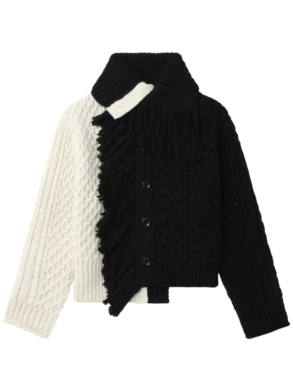 Y's colour-block cardigan - Black von Y's