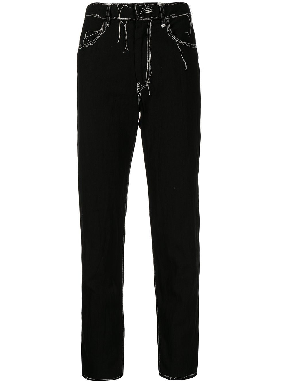 Y's contrast-stitch jeans - Black von Y's