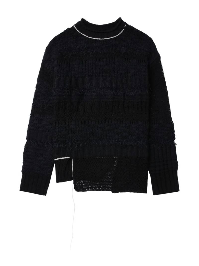 Y's contrast-stitching jumper - Black von Y's