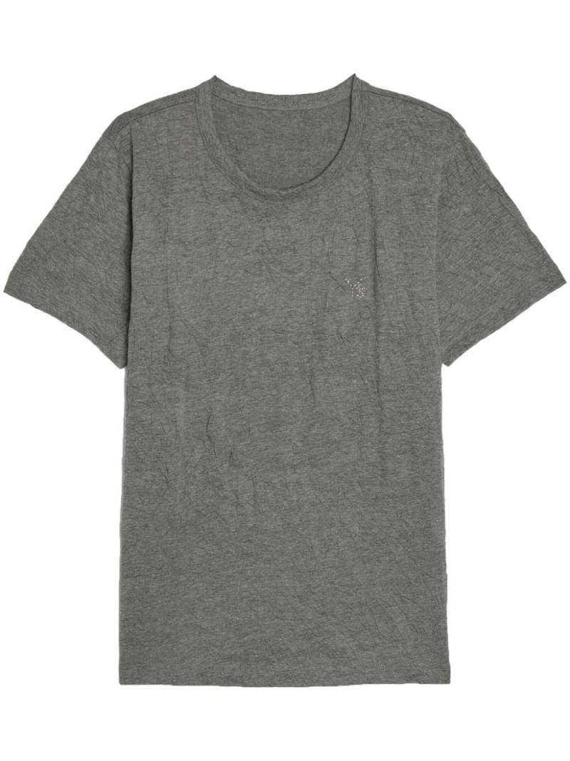 Y's crease-effect T-shirt - Grey von Y's