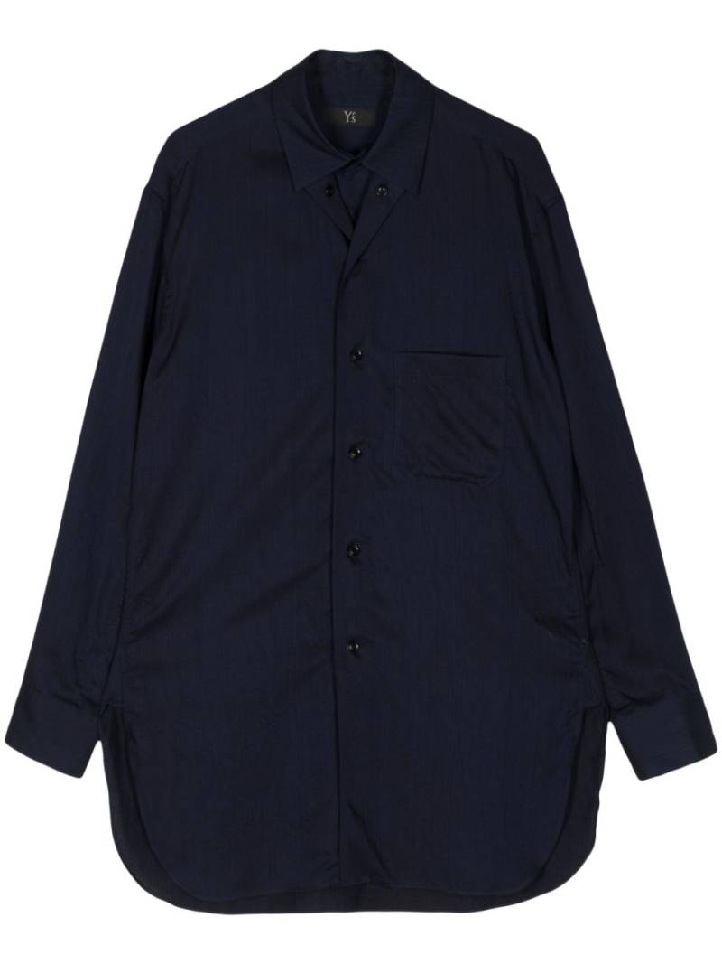 Y's cut-out twill shirt - Blue von Y's