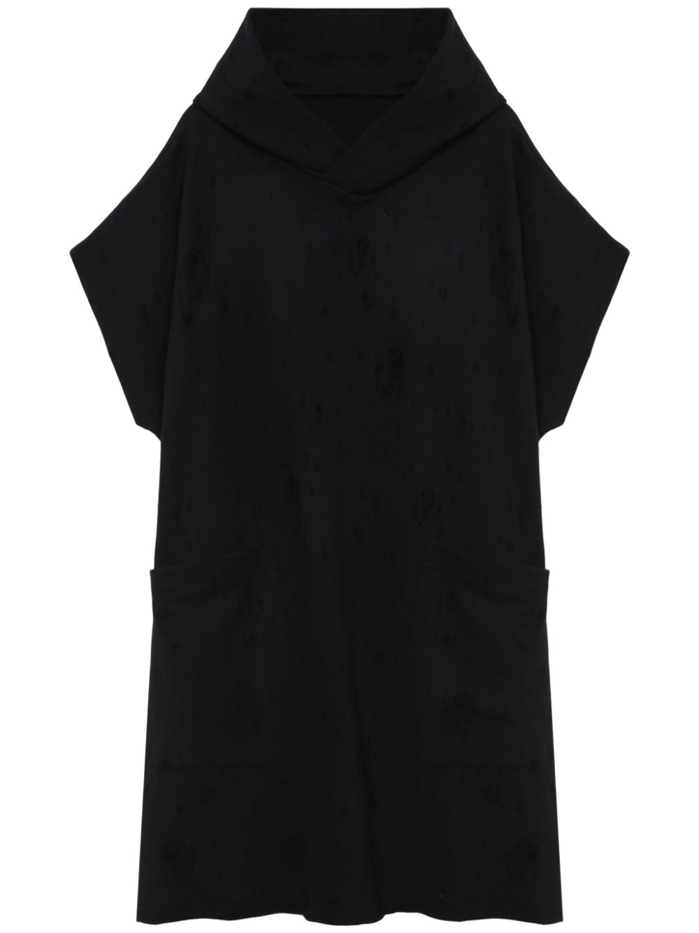 Y's distressed hooded dress - Black von Y's