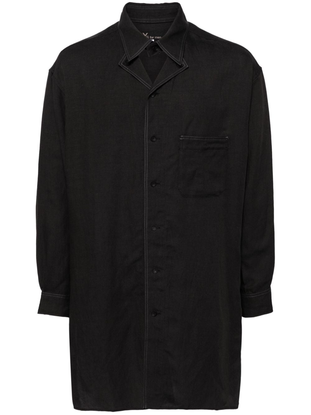 Y's double-collar long shirt - Black von Y's