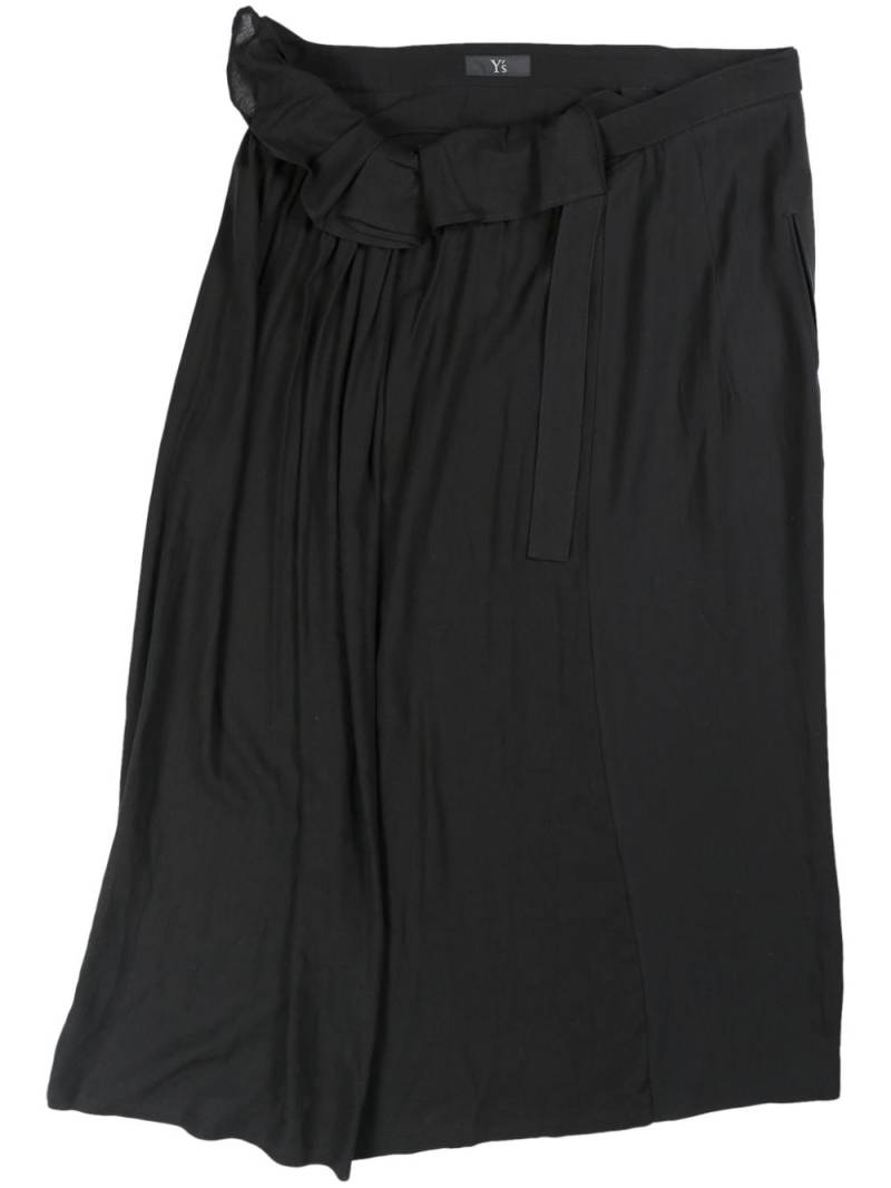 Y's draped maxi-skirt - Black von Y's