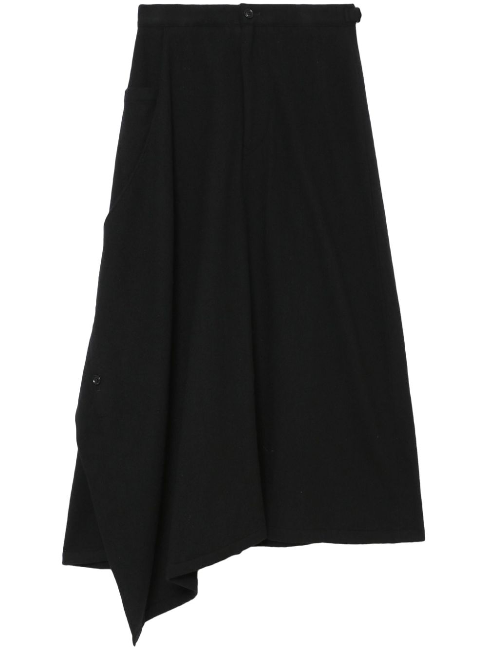 Y's draped midi skirt - Black von Y's