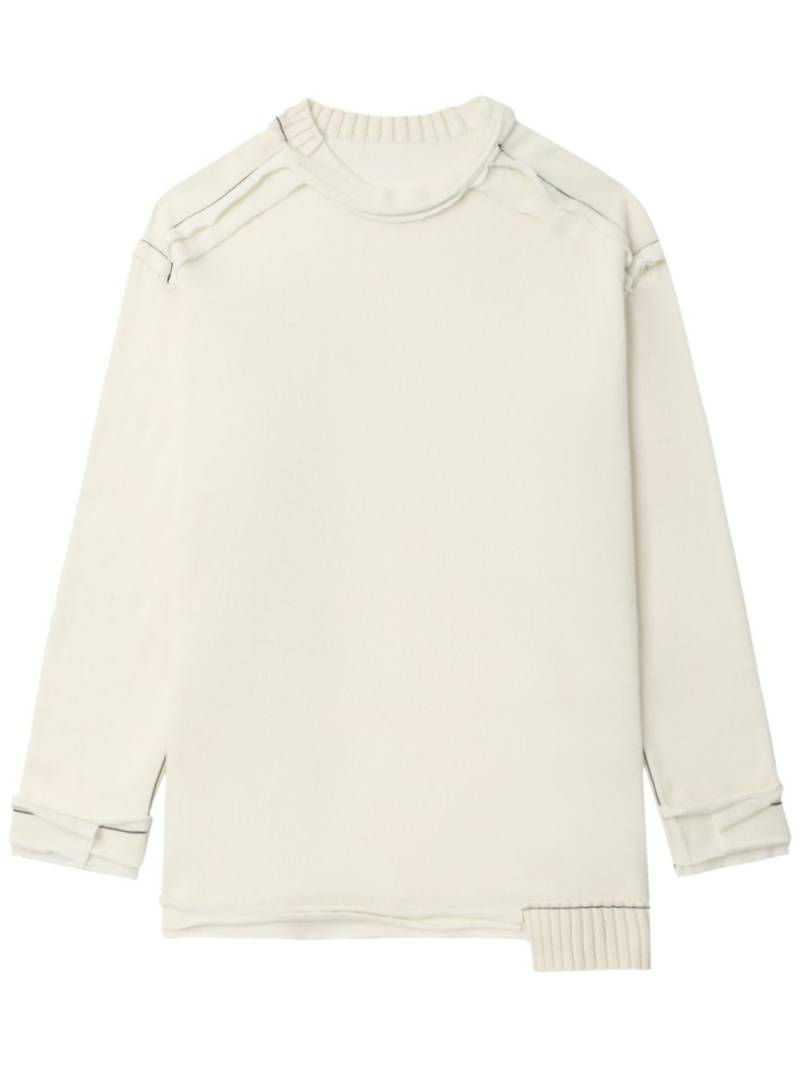 Y's exposed-seam jumper - White von Y's