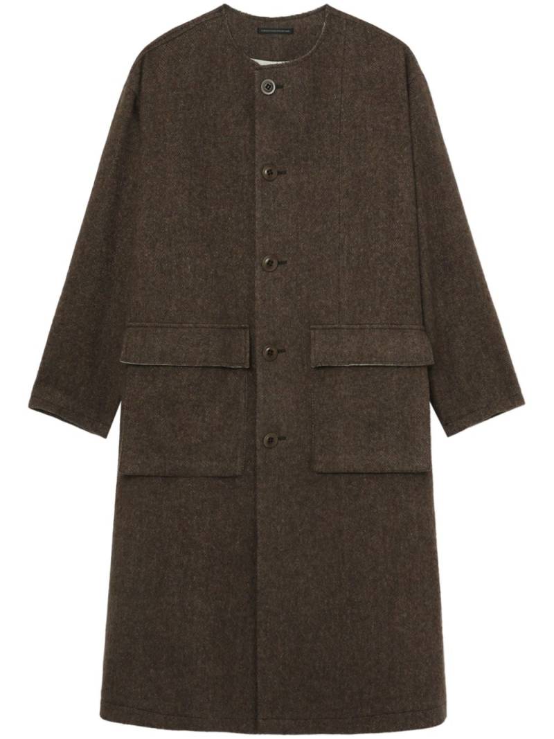 Y's flap-pocket coat - Brown von Y's