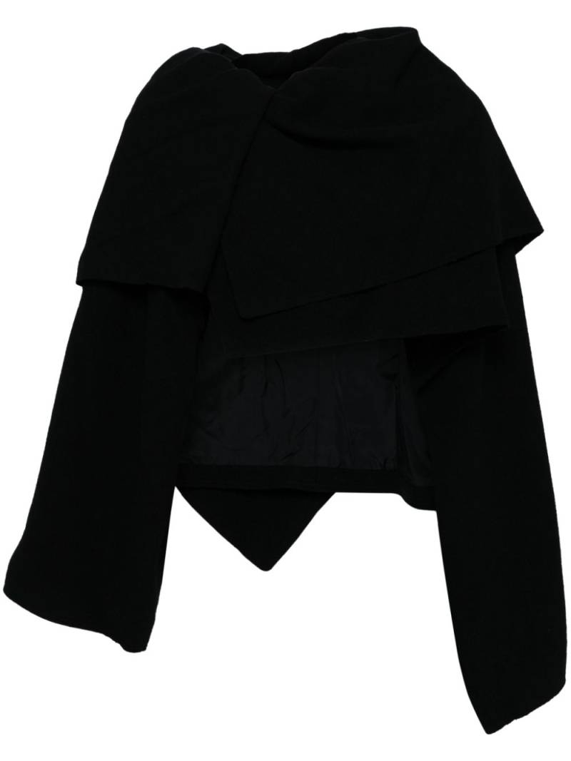 Y's gathered cape - Black von Y's