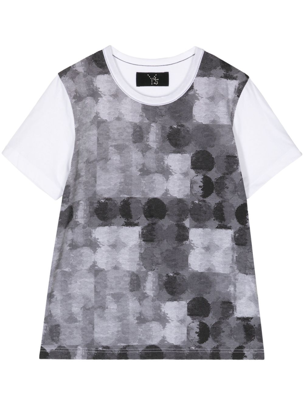 Y's geometric-print cotton T-shirt - White von Y's