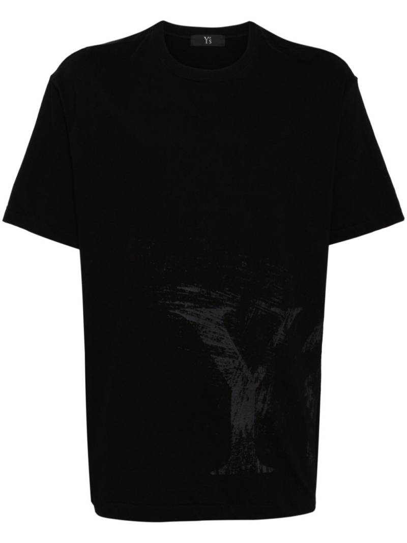 Y's graphic-print cotton T-shirt - Black von Y's