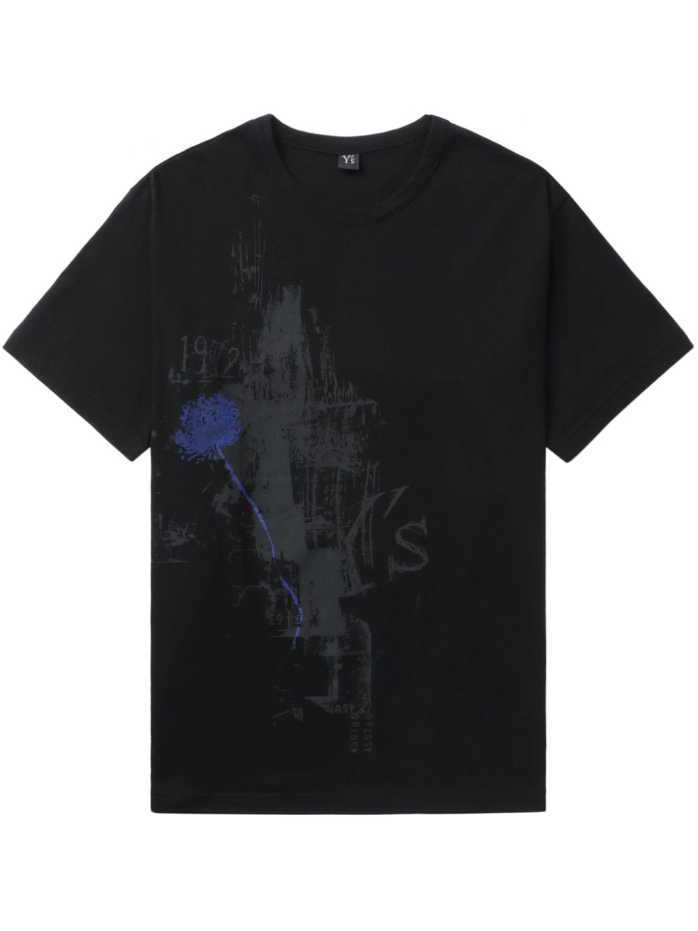 Y's graphic-print cotton T-shirt - Black von Y's