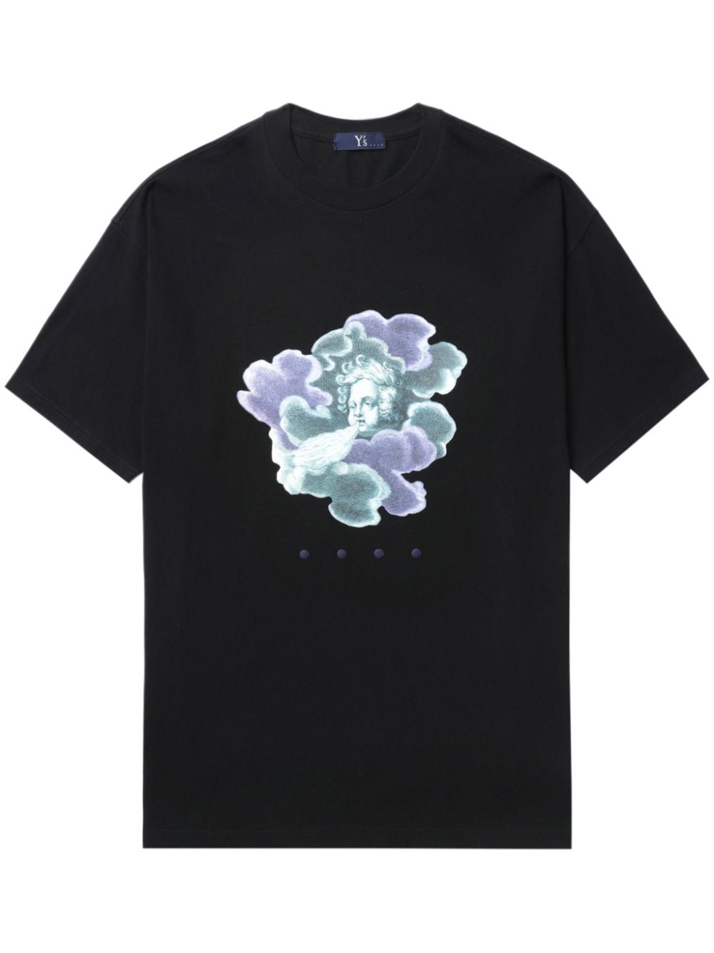 Y's graphic-print cotton T-shirt - Black von Y's