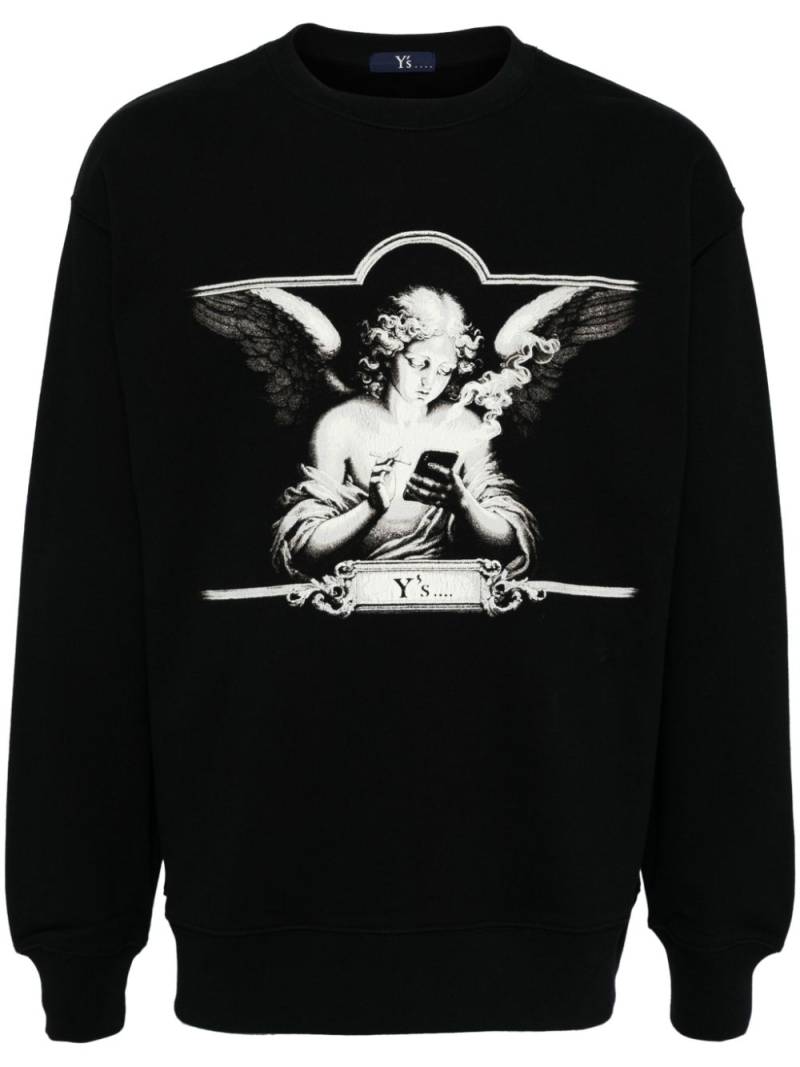 Y's graphic print sweatshirt - Black von Y's