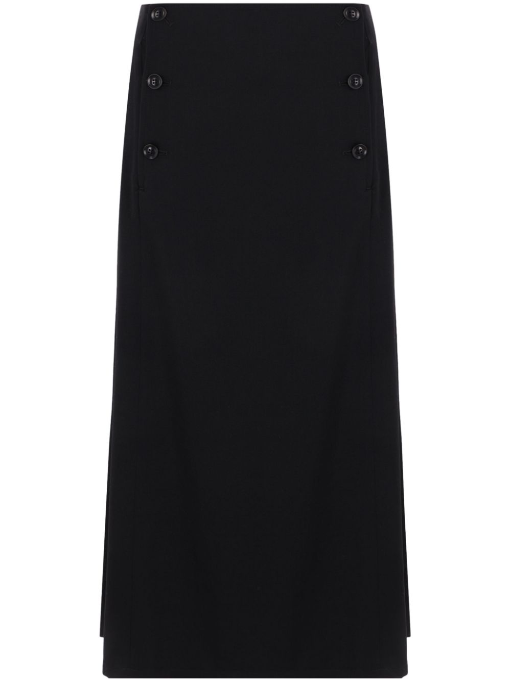 Y's high-waist midi skirt - Black von Y's