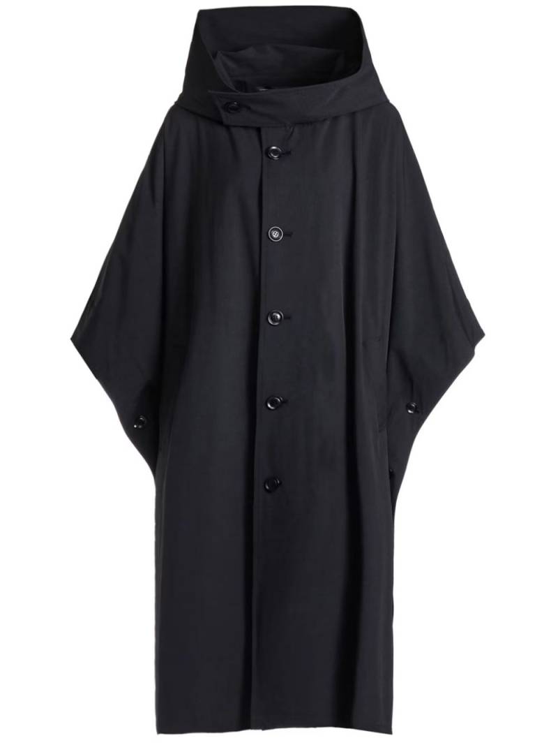 Y's hooded cape - Black von Y's