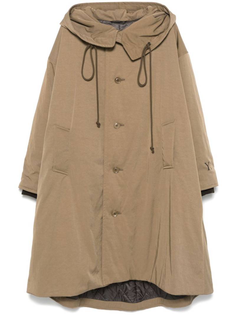 Y's hooded coat - Neutrals von Y's