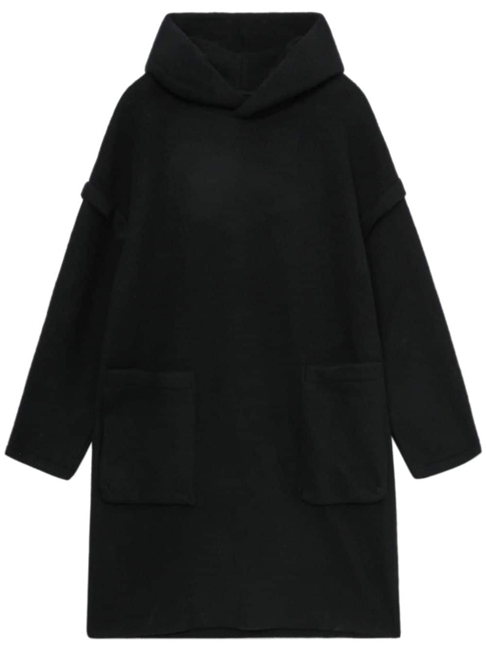 Y's hooded midi dress - Black von Y's