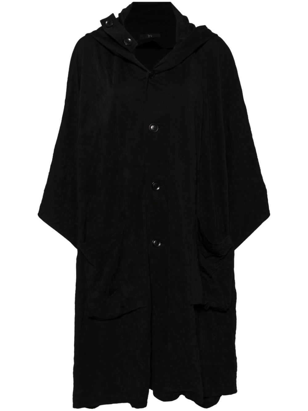 Y's hooded poncho - Black von Y's