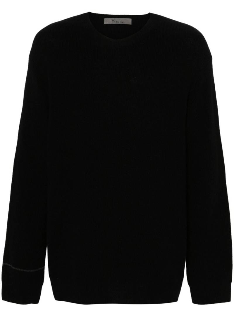 Y's intarsia-knit logo sweater - Black von Y's