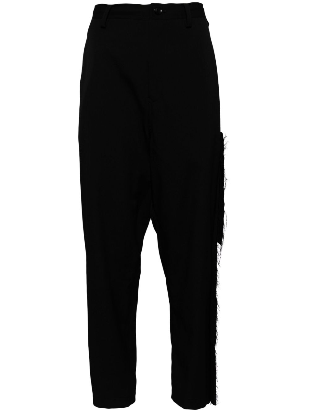 Y's left side lined trousers - Black von Y's