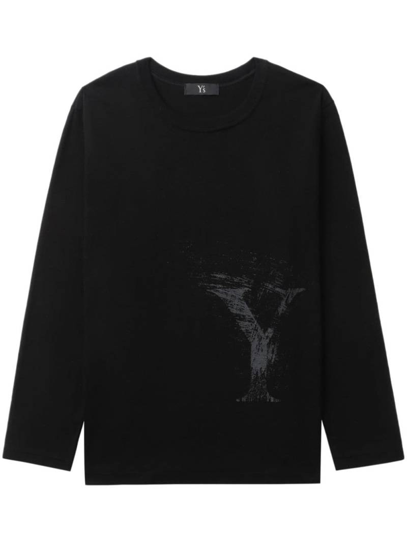 Y's logo-print T-shirt - Black von Y's