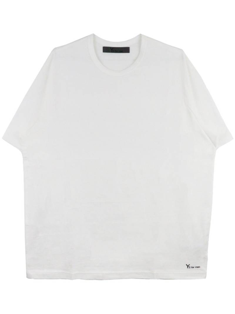 Y's logo-print cotton T-shirt - White von Y's