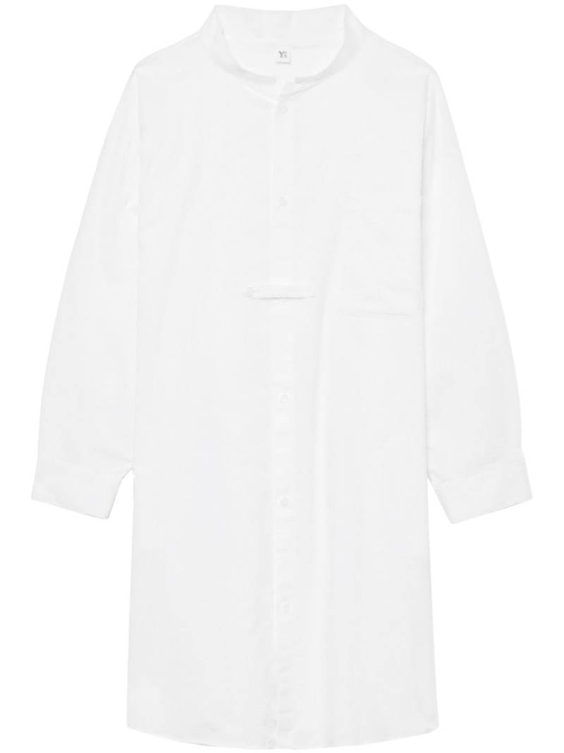 Y's long-sleeve cotton dress - White von Y's