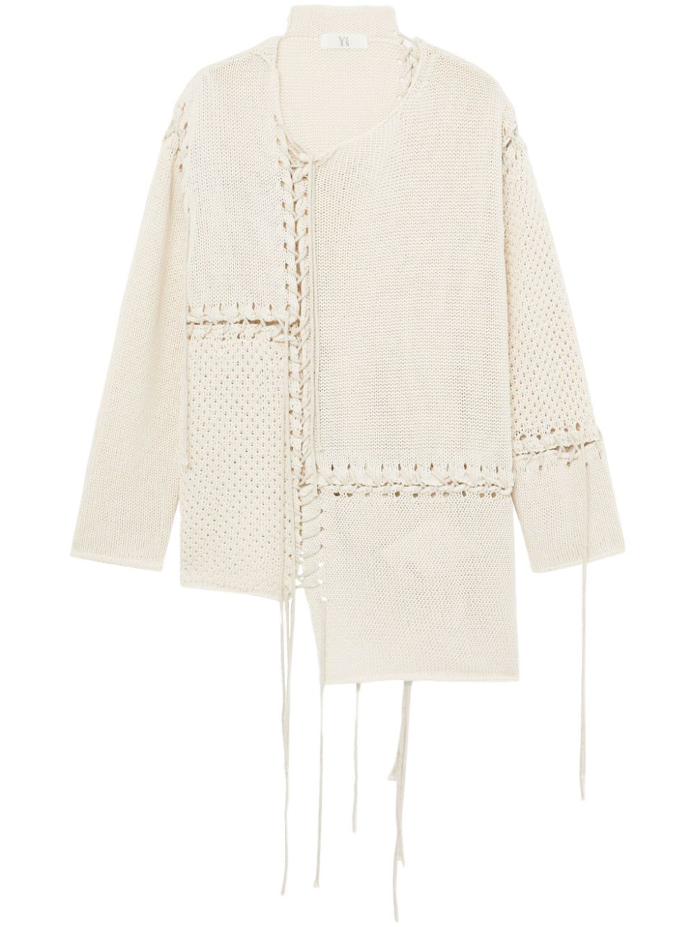 Y's panelled asymmetric jumper - Neutrals von Y's