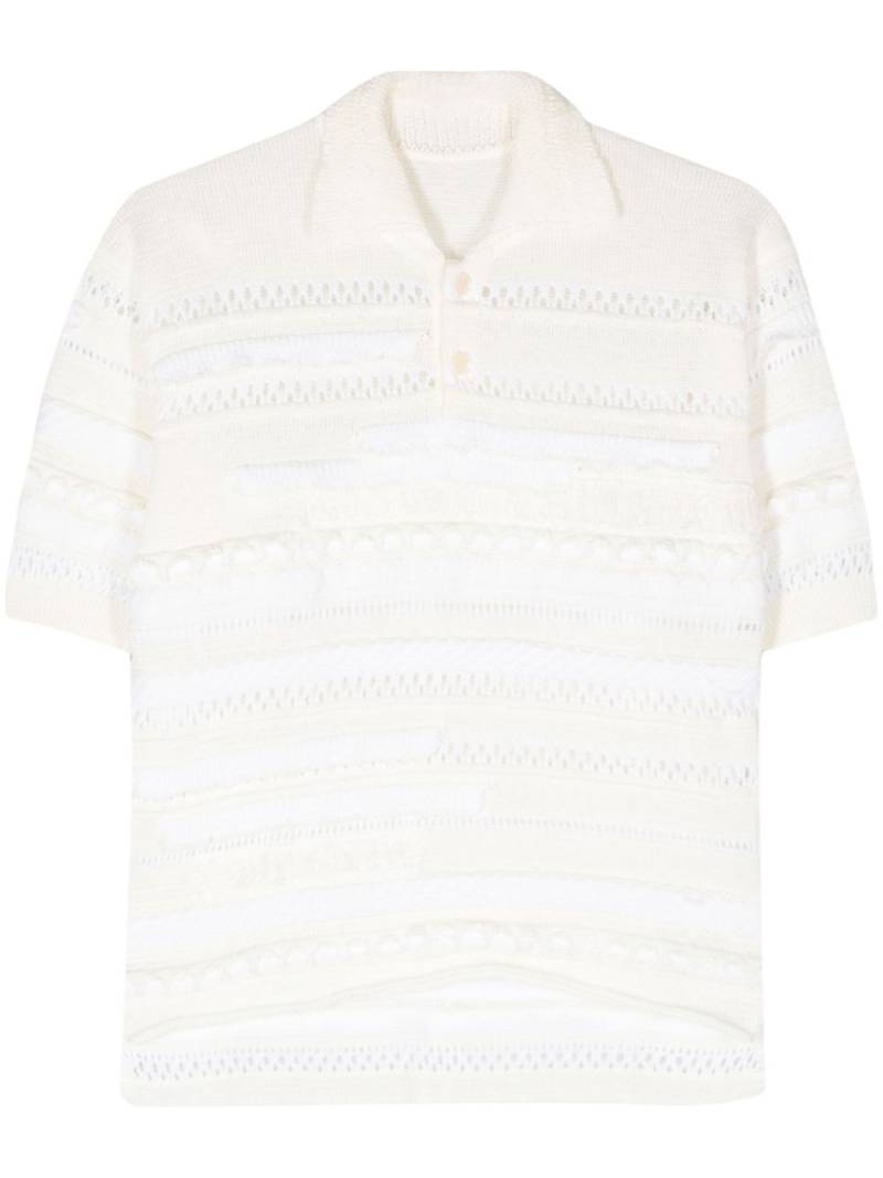 Y's polo knitted top - Neutrals von Y's