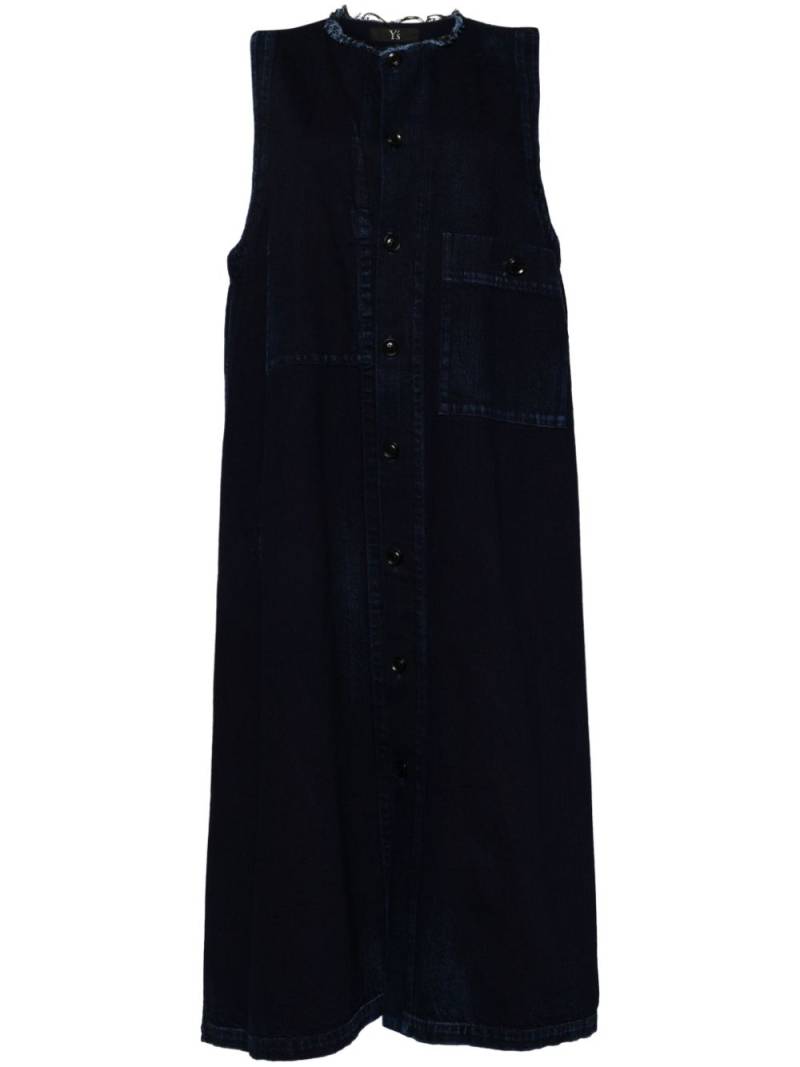 Y's rough selvage dress - Blue von Y's