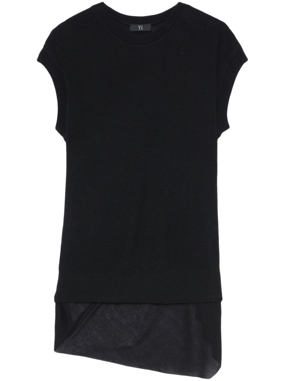 Y's ruched-detailing cotton-blend top - Black von Y's