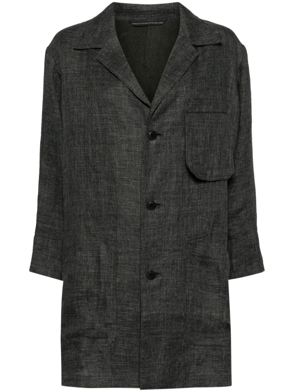 Y's single-breasted linen blazer - Grey von Y's