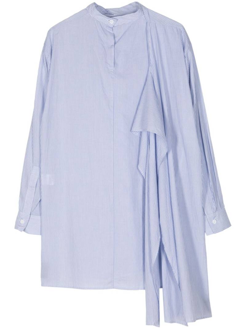 Y's striped asymmetric cotton shirt - Blue von Y's