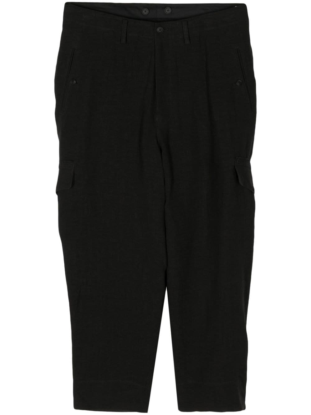 Y's tapered linen trousers - Black von Y's