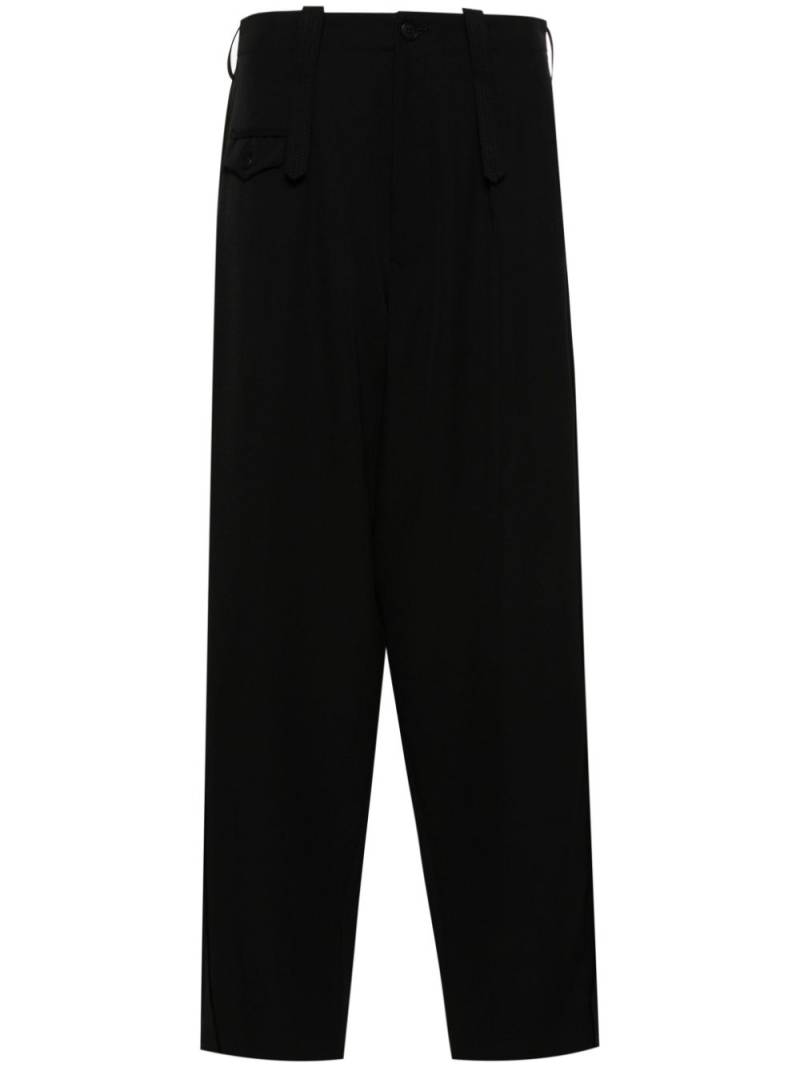 Y's tapered wool trousers - Black von Y's