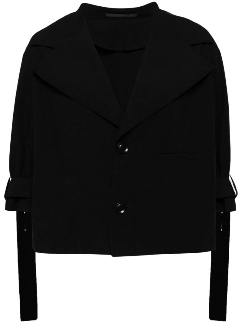 Y's wide-lapels cotton blazer - Black von Y's